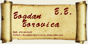Bogdan Borovica vizit kartica